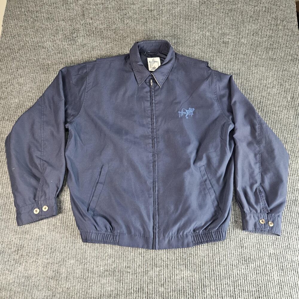 Guy Harvey Navy Blue Zip-Up Jacket with Embroidered Logo